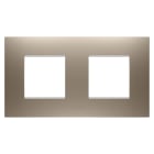 GEWISS - PLACCA EGO INTERNATIONAL - IN TECNOPOLIMERO VERNICIATO - 2+2 POSTI ORIZZONTALE - BRONZO CHIARO - CHORUSMART GW16023BR