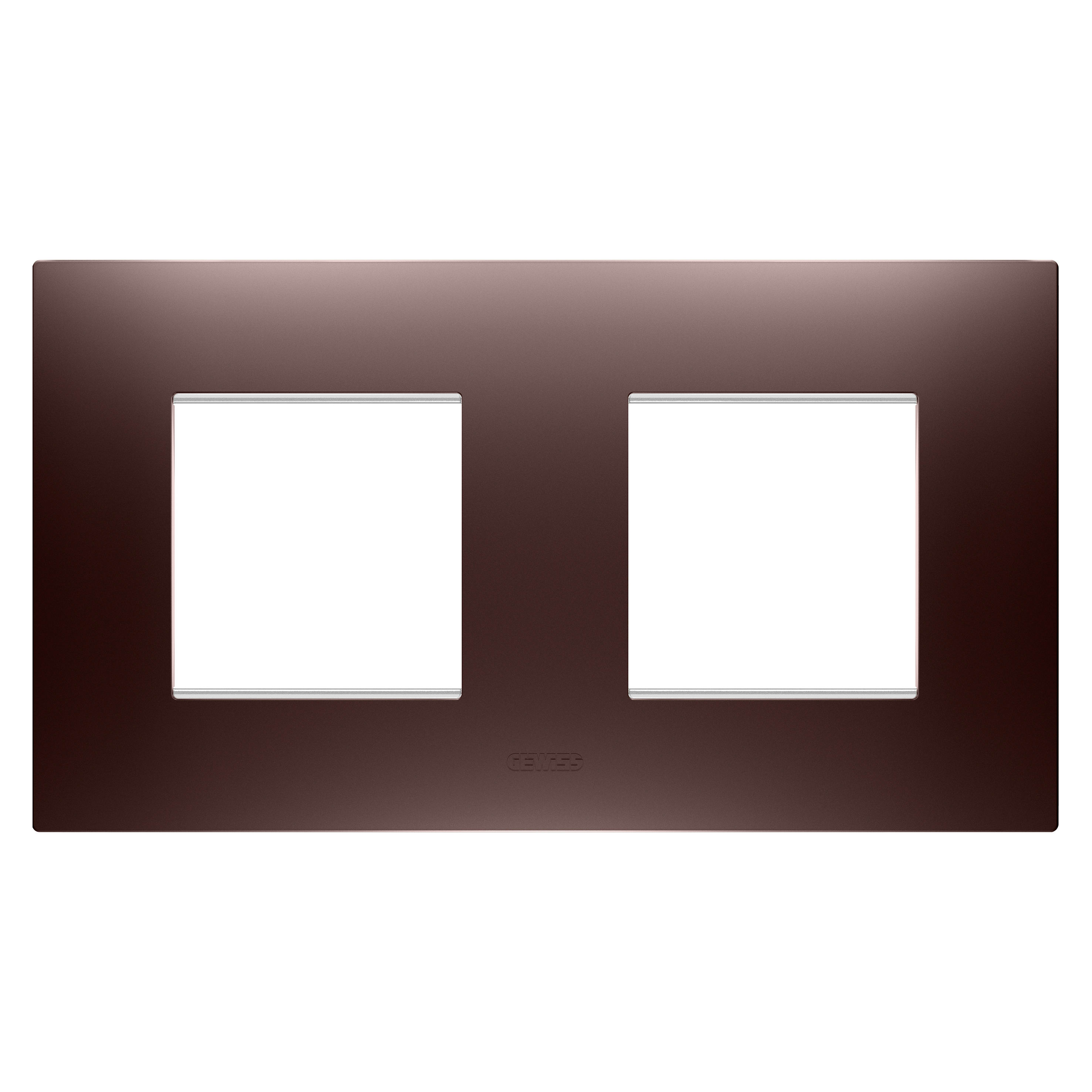 GEWISS - PLACCA EGO INTERNATIONAL - IN TECNOPOLIMERO VERNICIATO - 2+2 POSTI ORIZZONTALE - RAME - CHORUSMART GW16023CP