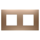 GEWISS - PLACCA EGO INTERNATIONAL - IN TECNOPOLIMERO VERNICIATO - 2+2 POSTI ORIZZONTALE - RAME CHIARO - CHORUSMART GW16023CS