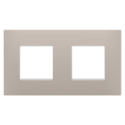 GEWISS - PLACCA EGO INTERNATIONAL - IN TECNOPOLIMERO - 2+2 POSTI ORIZZONTALE - DARK SAND - CHORUSMART GW16023DS