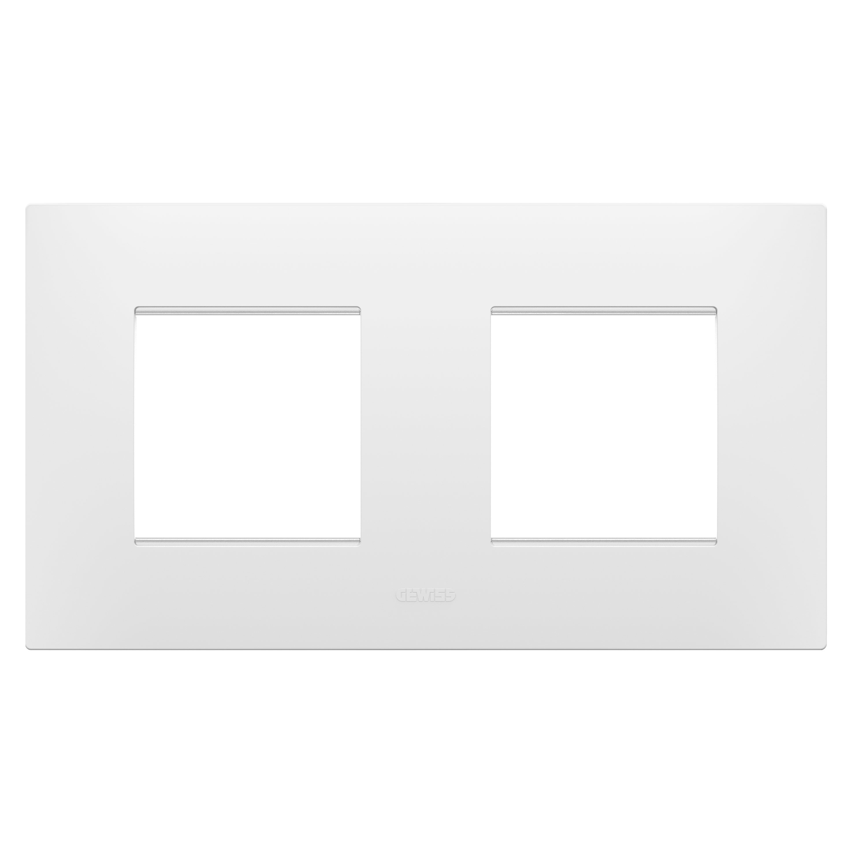 GEWISS - PLACCA EGO INTERNATIONAL - IN TECNOPOLIMERO - 2+2 POSTI ORIZZONTALE - BIANCO SATINATO - CHORUSMART GW16023PW