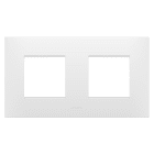GEWISS - PLACCA EGO INTERNATIONAL - IN TECNOPOLIMERO - 2+2 POSTI ORIZZONTALE - BIANCO SATINATO - CHORUSMART
