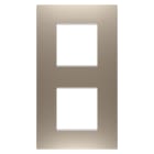GEWISS - PLACCA EGO INTERNATIONAL - IN TECNOPOLIMERO VERNICIATO - 2+2 POSTI VERTICALE - BRONZO CHIARO - CHORUSMART GW16024BR
