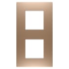 GEWISS - PLACCA EGO INTERNATIONAL - IN TECNOPOLIMERO VERNICIATO - 2+2 POSTI VERTICALE - RAME CHIARO - CHORUSMART GW16024CS