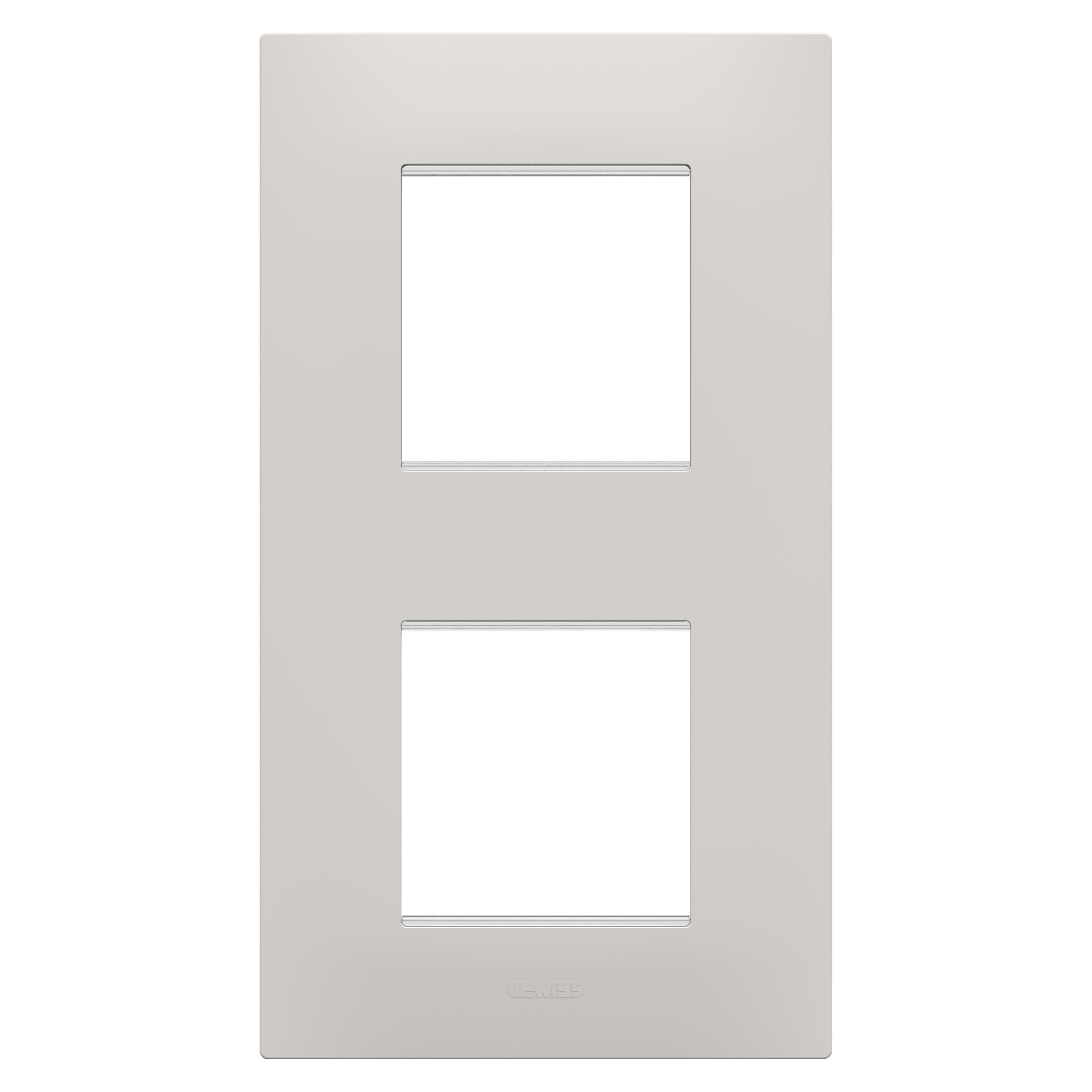 GEWISS - PLACCA EGO INTERNATIONAL - IN TECNOPOLIMERO - 2+2 POSTI VERTICALE - ARGILLA - CHORUSMART GW16024CY