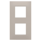 GEWISS - PLACCA EGO INTERNATIONAL - IN TECNOPOLIMERO - 2+2 POSTI VERTICALE - DARK SAND - CHORUSMART