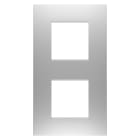 GEWISS - PLACCA EGO INTERNATIONAL - IN TECNOPOLIMERO VERNICIATO - 2+2 POSTI VERTICALE - MAGNETIC GRAY - CHORUSMART GW16024GR