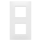 GEWISS - PLACCA EGO INTERNATIONAL - IN TECNOPOLIMERO - 2+2 POSTI VERTICALE - BIANCO SATINATO - CHORUSMART