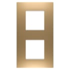 GEWISS - PLACCA EGO INTERNATIONAL - IN TECNOPOLIMERO VERNICIATO - 2+2 POSTI VERTICALE - ORO - CHORUSMART