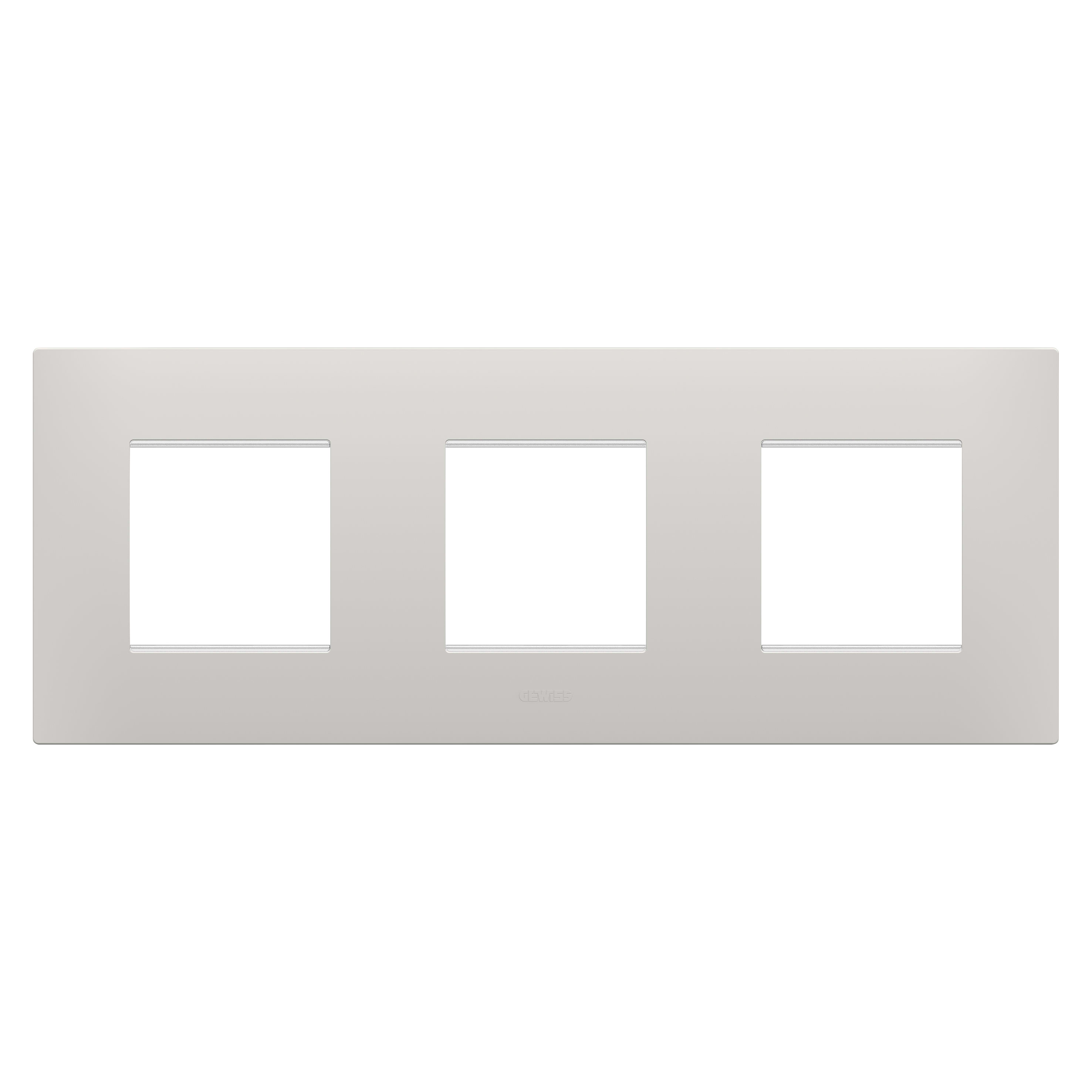 GEWISS - PLACCA EGO INTERNATIONAL - IN TECNOPOLIMERO - 2+2+2 POSTI ORIZZONTALE - ARGILLA - CHORUSMART GW16026CY