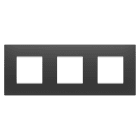 GEWISS - PLACCA EGO INTERNATIONAL - IN TECNOPOLIMERO - 2+2+2 POSTI ORIZZONTALE - NERO SATINATO - CHORUSMART GW16026DB