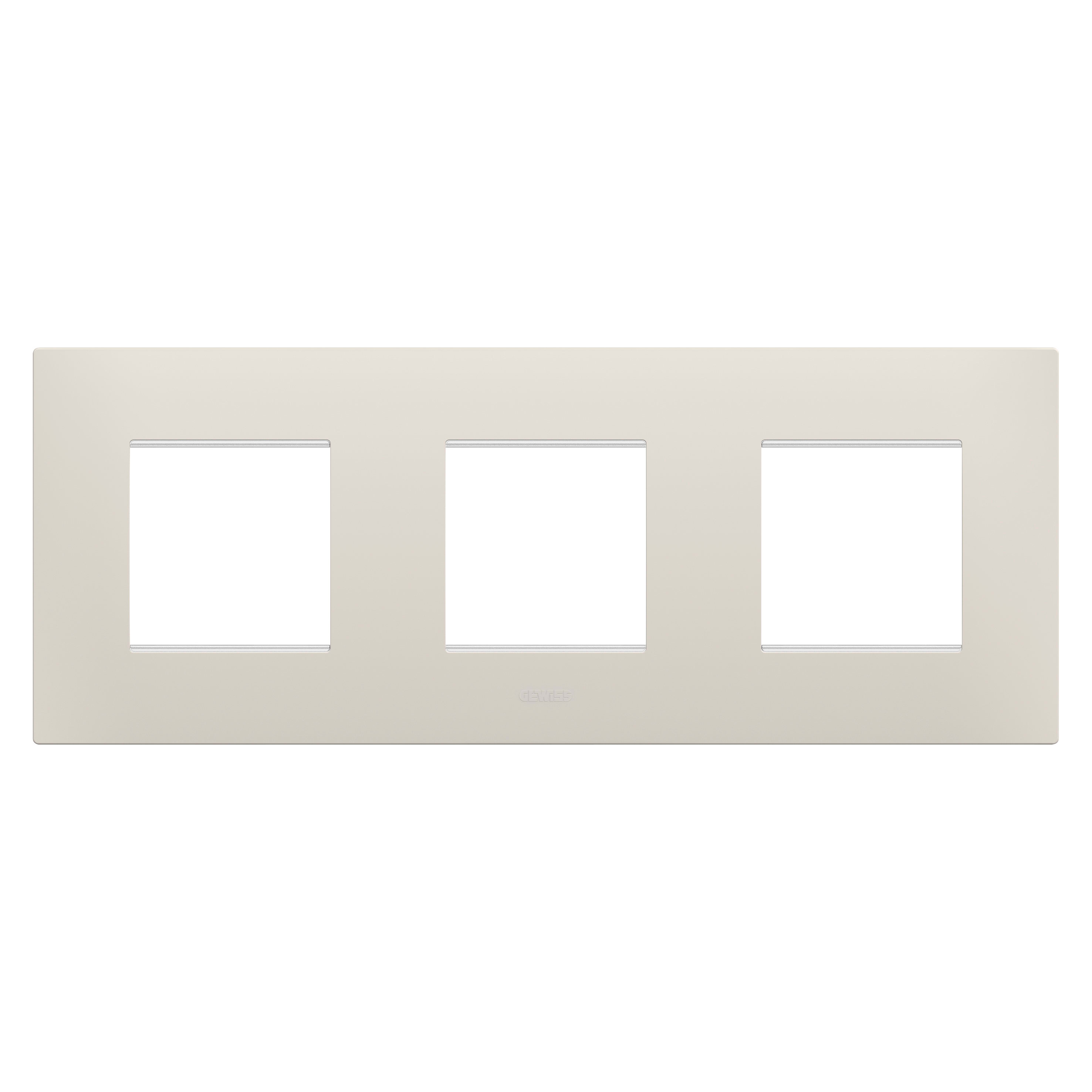 GEWISS - PLACCA EGO INTERNATIONAL - IN TECNOPOLIMERO - 2+2+2 POSTI ORIZZONTALE - NATURAL BEIGE - CHORUSMART GW16026NB