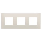 GEWISS - PLACCA EGO INTERNATIONAL - IN TECNOPOLIMERO - 2+2+2 POSTI ORIZZONTALE - NATURAL BEIGE - CHORUSMART GW16026NB