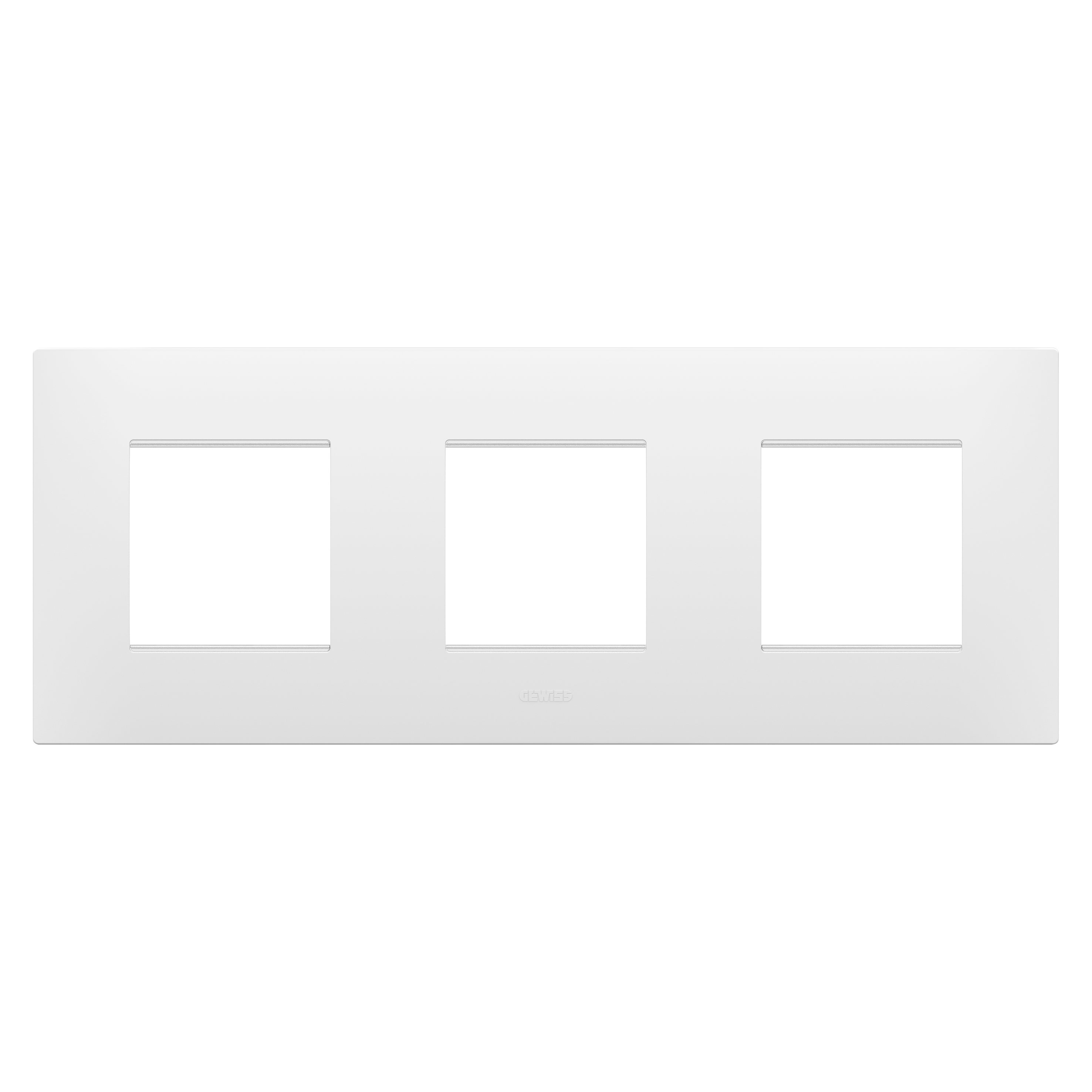 GEWISS - PLACCA EGO INTERNATIONAL - IN TECNOPOLIMERO - 2+2+2 POSTI ORIZZONTALE - BIANCO SATINATO - CHORUSMART GW16026PW