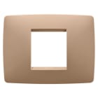 GEWISS - PLACCA ONE - IN TECNOPOLIMERO VERNICIATO - 2 POSTI - RAME CHIARO - CHORUSMART GW16102VX