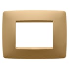 GEWISS - PLACCA ONE - IN TECNOPOLIMERO VERNICIATO - 3 POSTI - ORO - CHORUSMART