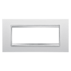 GEWISS - PLACCA LUX - IN TECNOPOLIMERO - 6 POSTI - BIANCO - CHORUSMART GW16206TB