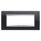 GEWISS - PLACCA LUX - IN TECNOPOLIMERO - 6 POSTI - NERO TONER - CHORUSMART GW16206TN
