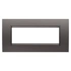 GEWISS - PLACCA LUX - IN METALLO - 6 POSTI - CANNA DI FUCILE - CORNICE CANNA DI FUCILE OPACO - CHORUSMART GW16206XF