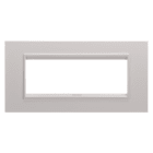 GEWISS - PLACCA LUX - IN METALLO - 6 POSTI - NATURAL BEIGE MONOCHROME - CHORUSMART GW16206XL
