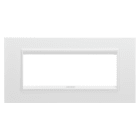 GEWISS - PLACCA LUX - IN METALLO - 6 POSTI - BIANCO SATINATO MONOCHROME - CHORUSMART GW16206XW