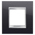 GEWISS - PLACCA LUX INTERNATIONAL - IN TECNOPOLIMERO - 2 POSTI - NERO TONER - CHORUSMART GW16222TN