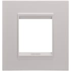 GEWISS - PLACCA LUX INTERNATIONAL - IN METALLO - 2 POSTI - NATURAL BEIGE MONOCHROME - CHORUSMART