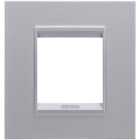 GEWISS - PLACCA LUX INTERNATIONAL - IN TECNOPOLIMERO VERNICIATO - 2 POSTI - TITANIO MONOCHROME - CHORUSMART GW16222YT