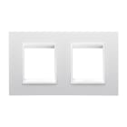 GEWISS - PLACCA LUX INTERNATIONAL - IN TECNOPOLIMERO - 2+2 POSTI ORIZZONTALE - BIANCO MONOCHROME - CHORUSMART GW16223YB
