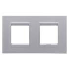 GEWISS - PLACCA LUX INTERNATIONAL - IN TECNOPOLIMERO VERNICIATO - 2+2 POSTI ORIZZONTALE - TITANIO MONOCHROME - CHORUSMART GW16223YT