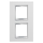 GEWISS - PLACCA LUX INTERNATIONAL - IN TECNOPOLIMERO - 2+2 POSTI VERTICALE - BIANCO - CHORUSMART GW16224TB