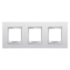 GEWISS - PLACCA LUX INTERNATIONAL - IN TECNOPOLIMERO - 2+2+2 POSTI ORIZZONTALE - BIANCO - CHORUSMART