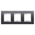 GEWISS - PLACCA LUX INTERNATIONAL - IN TECNOPOLIMERO VERNICIATO - 2+2+2 POSTI ORIZZONTALE - ARDESIA - CHORUSMART