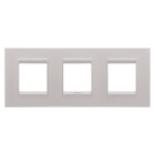 GEWISS - PLACCA LUX INTERNATIONAL - IN METALLO - 2+2+2 POSTI ORIZZONTALE - NATURAL BEIGE MONOCHROME - CHORUSMART