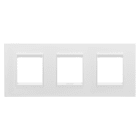 GEWISS - PLACCA LUX INTERNATIONAL - IN METALLO - 2+2+2 POSTI ORIZZONTALE - BIANCO SATINATO MONOCHROME - CHORUSMART