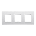 GEWISS - PLACCA LUX INTERNATIONAL - IN TECNOPOLIMERO - 2+2+2 POSTI ORIZZONTALE - BIANCO MONOCHROME - CHORUSMART