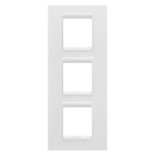 GEWISS - PLACCA LUX INTERNATIONAL - IN METALLO - 2+2+2 POSTI VERTICALE - BIANCO SATINATO MONOCHROME - CHORUSMART