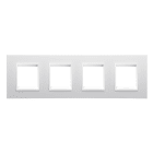 GEWISS - PLACCA LUX INTERNATIONAL - IN TECNOPOLIMERO - 2+2+2+2 POSTI ORIZZONTALE - BIANCO MONOCHROME - CHORUSMART