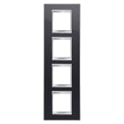 GEWISS - PLACCA LUX INTERNATIONAL - IN TECNOPOLIMERO - 2+2+2+2 POSTI VERTICALE - NERO TONER - CHORUSMART