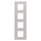 GEWISS - PLACCA LUX INTERNATIONAL - IN METALLO - 2+2+2+2 POSTI VERTICALE - NATURAL BEIGE MONOCHROME - CHORUSMART