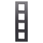 GEWISS - PLACCA LUX INTERNATIONAL - IN TECNOPOLIMERO VERNICIATO - 2+2+2+2 POSTI VERTICALE - ARDESIA ABSOLUTE - CORNICE ARDESIA OPACO - CHORUSMART