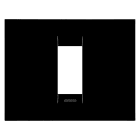 GEWISS - PLACCA GEO - IN TECNOPOLIMERO - 1 POSTO - NERO TONER - CHORUSMART