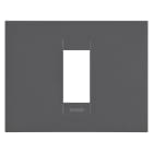GEWISS - PLACCA GEO - IN TECNOPOLIMERO VERNICIATO - 1 POSTO - NERO SATINATO - CHORUSMART GW16401VN