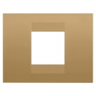 GEWISS - PLACCA GEO - IN TECNOPOLIMERO VERNICIATO - 2 POSTI - ORO - CHORUSMART GW16402VO