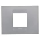 GEWISS - PLACCA GEO - IN TECNOPOLIMERO VERNICIATO - 2 POSTI - TITANIO - CHORUSMART GW16402VT