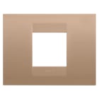 GEWISS - PLACCA GEO - IN TECNOPOLIMERO VERNICIATO - 2 POSTI - RAME CHIARO - CHORUSMART GW16402VX