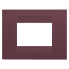 GEWISS - PLACCA GEO - IN TECNOPOLIMERO VERNICIATO - 3 POSTI - TUSCAN RED - CHORUSMART GW16403VD