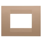 GEWISS - PLACCA GEO - IN TECNOPOLIMERO VERNICIATO - 3 POSTI - RAME CHIARO - CHORUSMART GW16403VX