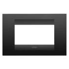 GEWISS - PLACCA GEO - IN TECNOPOLIMERO VERNICIATO - 4 POSTI - NERO SATINATO - CHORUSMART GW16404VN