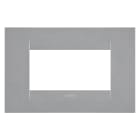 GEWISS - PLACCA GEO - IN TECNOPOLIMERO VERNICIATO - 4 POSTI - TITANIO - CHORUSMART GW16404VT